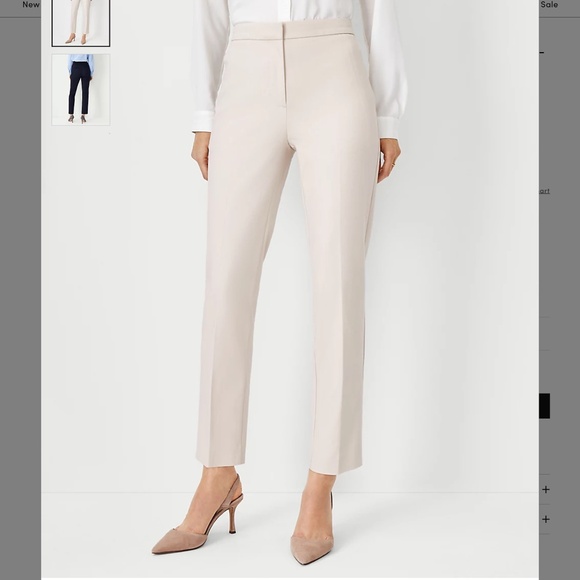 Ann Taylor Pants - Ann Taylor Curvy Cotton Sateen Ankle Pant khaki Size 2